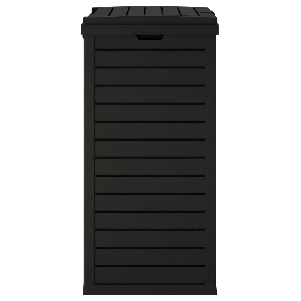 Sleek Outdoor Waste Solution: Black Polypropylene Garbage Bin