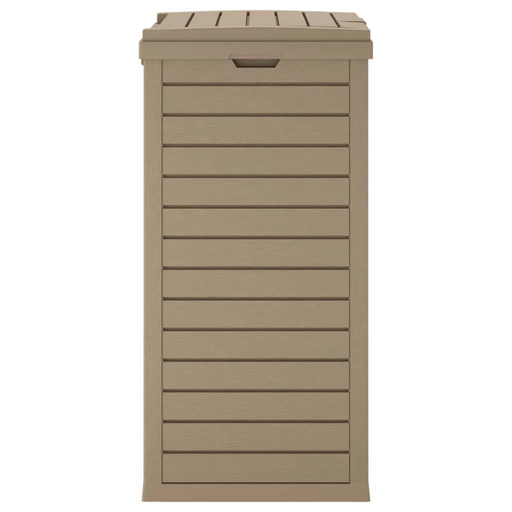 Sleek Outdoor Waste Solution: Black Polypropylene Garbage Bin