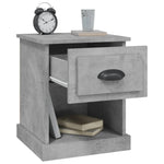 Shadowed Symphony: Set of 2 Black Engineered Wood Bedside Cabinets