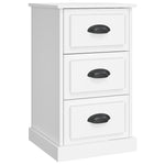 Ivory Serenity: White Engineered Wood Bedside Cabinet