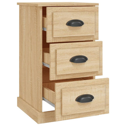 Ivory Serenity: White Engineered Wood Bedside Cabinet