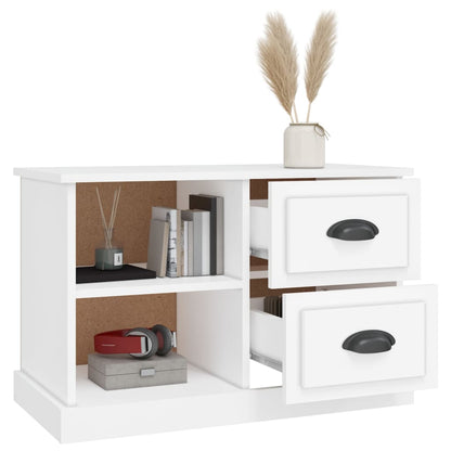 Sleek and Stylish Engineered Wood TV Stand in White Finish