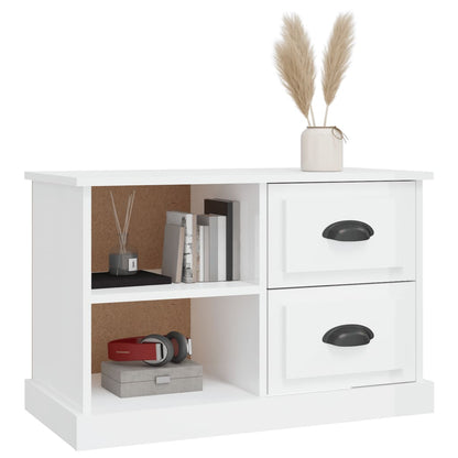 Sleek and Stylish Engineered Wood TV Stand in White Finish