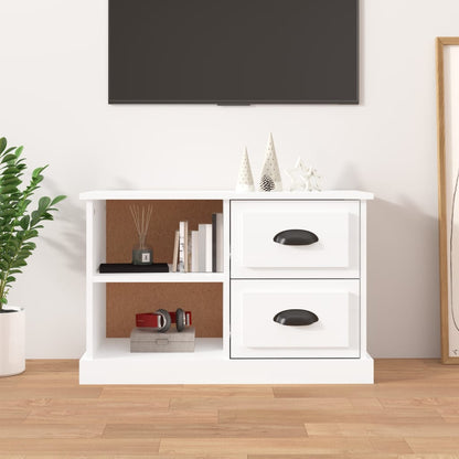 Sleek and Stylish Engineered Wood TV Stand in White Finish