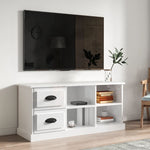 Elegant White Engineered Wood TV Cabinet
