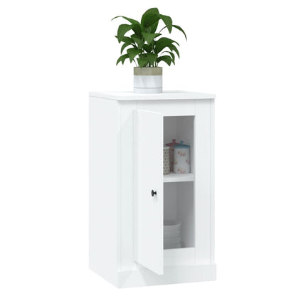 Twin Elegance: Dual White Engineered Wood Sideboards