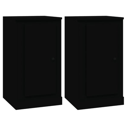 Twin Elegance: Dual White Engineered Wood Sideboards