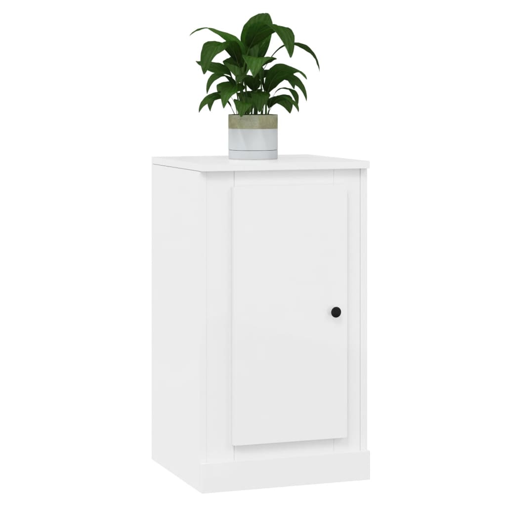Twin Elegance: Dual White Engineered Wood Sideboards