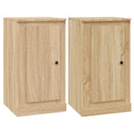 Sleek Duo: Set of 2 Sonoma Oak Engineered Wood Sideboard