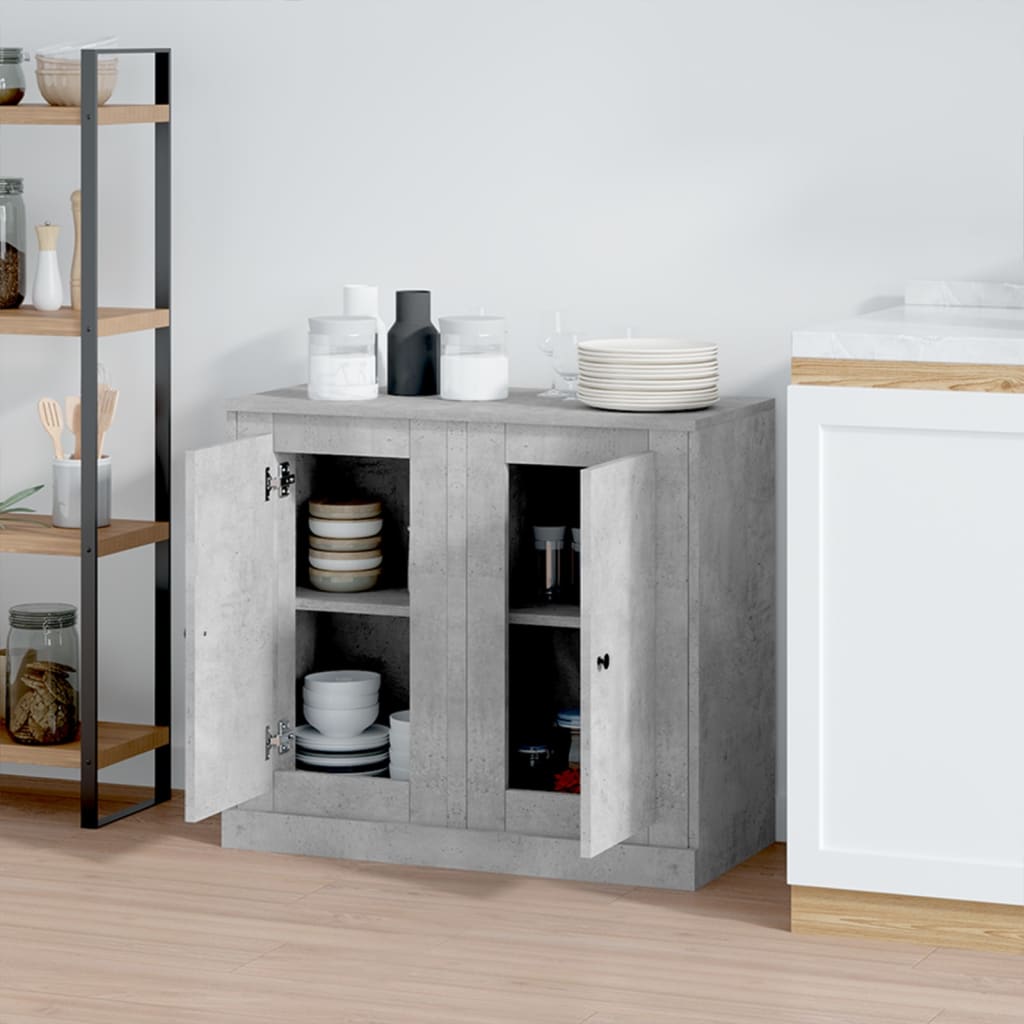 Sleek Duo: Set of 2 Sonoma Oak Engineered Wood Sideboard