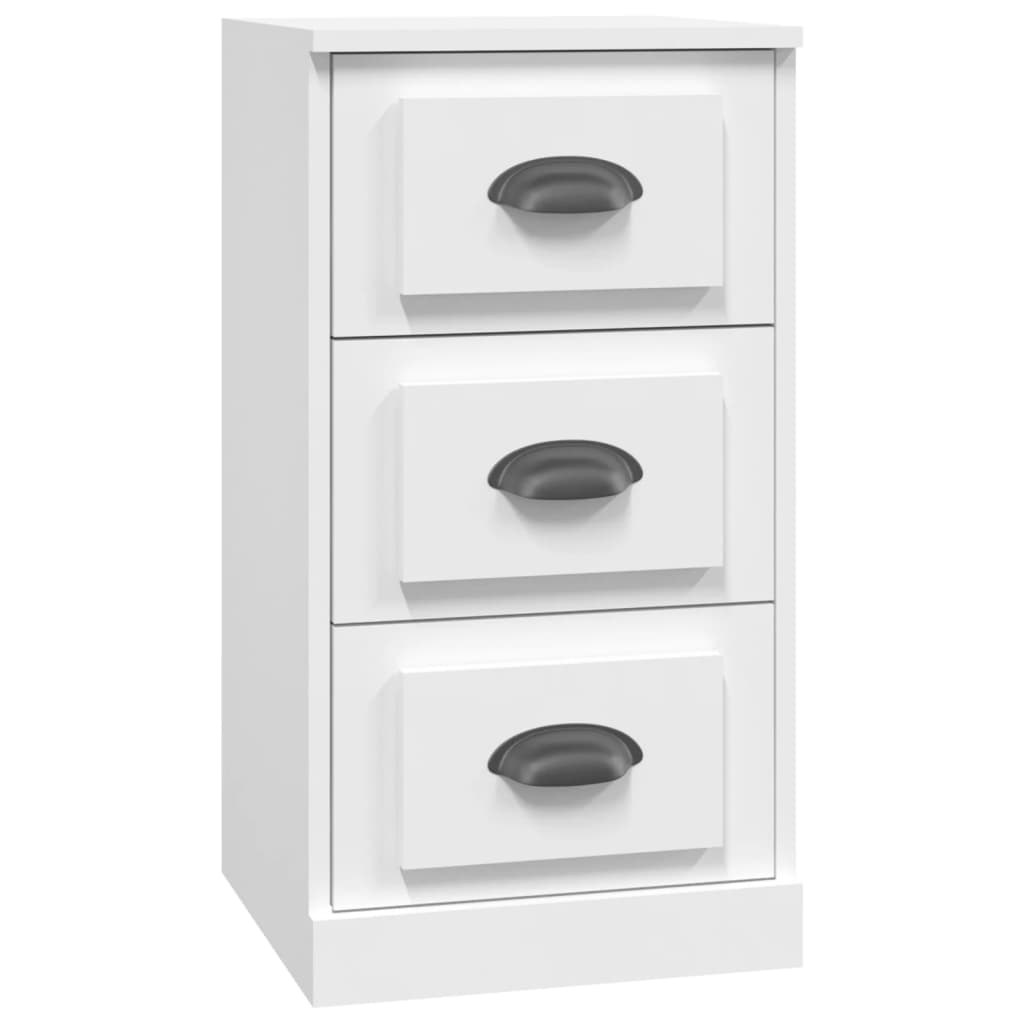 Elegant White Engineered Wood Sideboard - 36×35.5×67.5cm