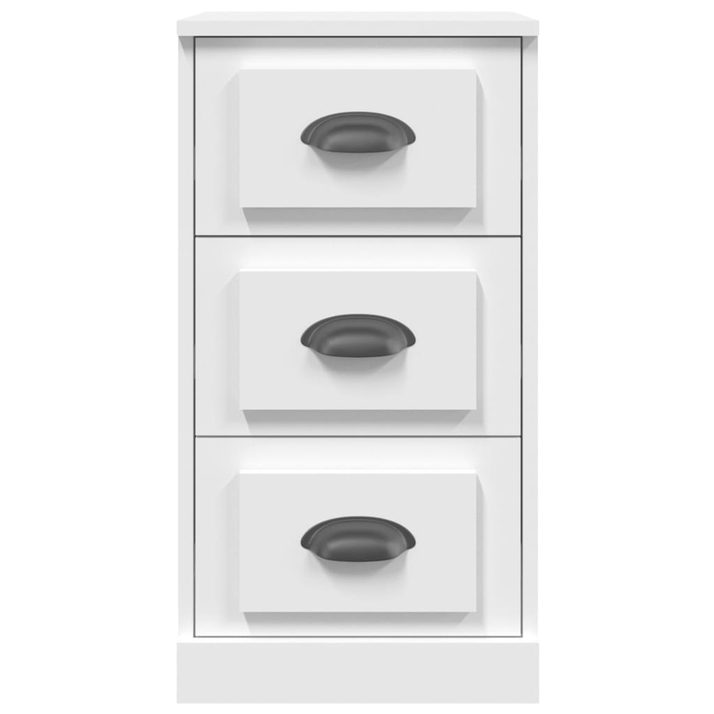 Elegant White Engineered Wood Sideboard - 36×35.5×67.5cm