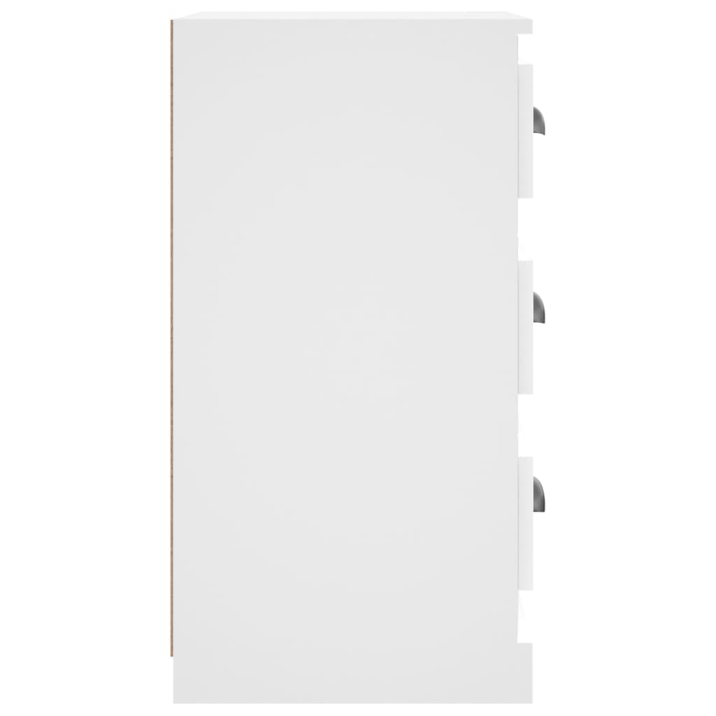 Elegant White Engineered Wood Sideboard - 36×35.5×67.5cm
