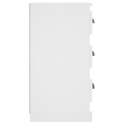 Elegant White Engineered Wood Sideboard - 36×35.5×67.5cm