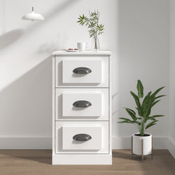 Elegant White Engineered Wood Sideboard