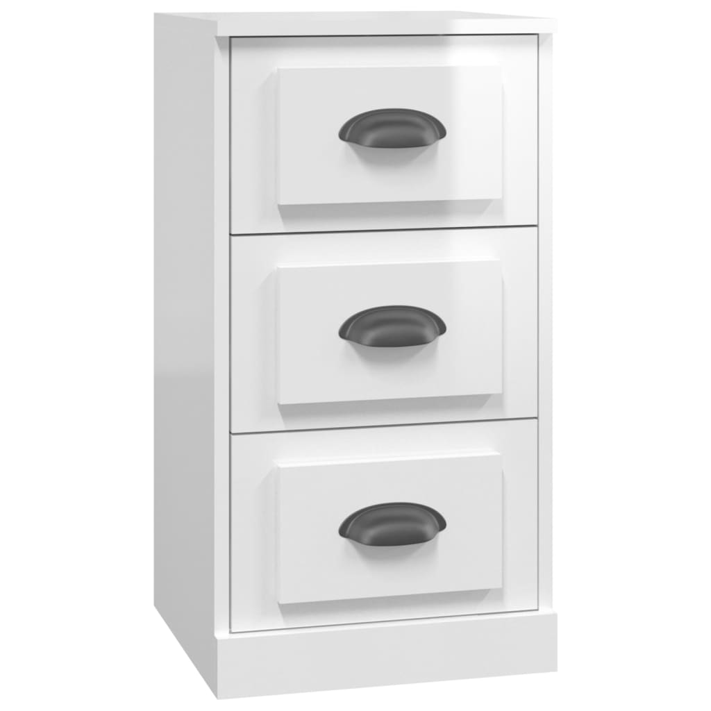 Elegant White Engineered Wood Sideboard - 36×35.5×67.5cm