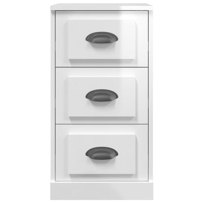 Elegant White Engineered Wood Sideboard - 36×35.5×67.5cm