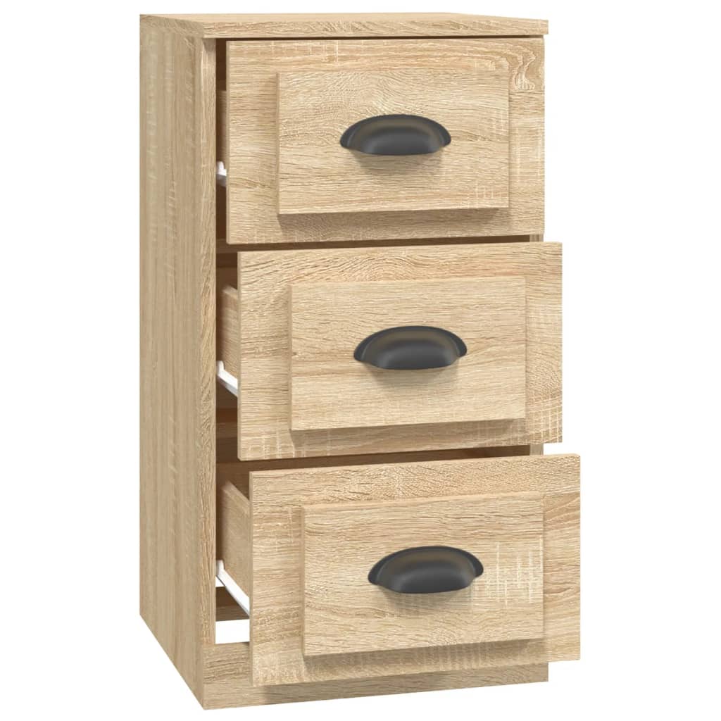Elegant White Engineered Wood Sideboard - 36×35.5×67.5cm