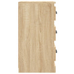 Elegant White Engineered Wood Sideboard