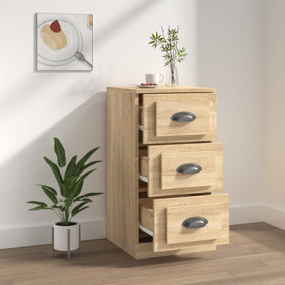 Elegant White Engineered Wood Sideboard - 36×35.5×67.5cm