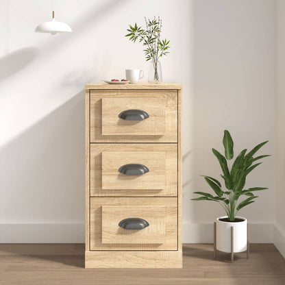 Elegant White Engineered Wood Sideboard - 36×35.5×67.5cm