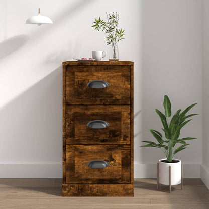 Elegant White Engineered Wood Sideboard - 36×35.5×67.5cm