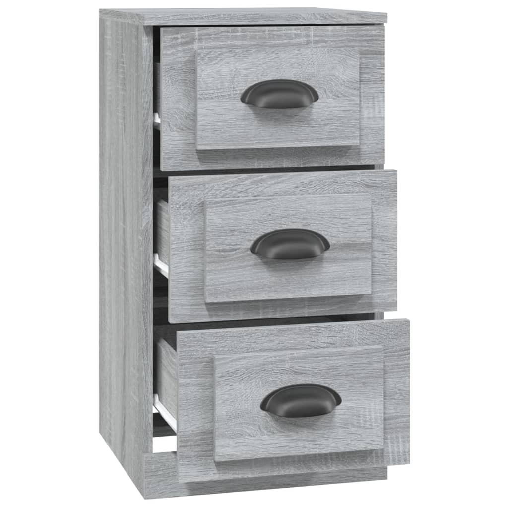 Elegant White Engineered Wood Sideboard - 36×35.5×67.5cm