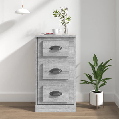 Elegant White Engineered Wood Sideboard - 36×35.5×67.5cm
