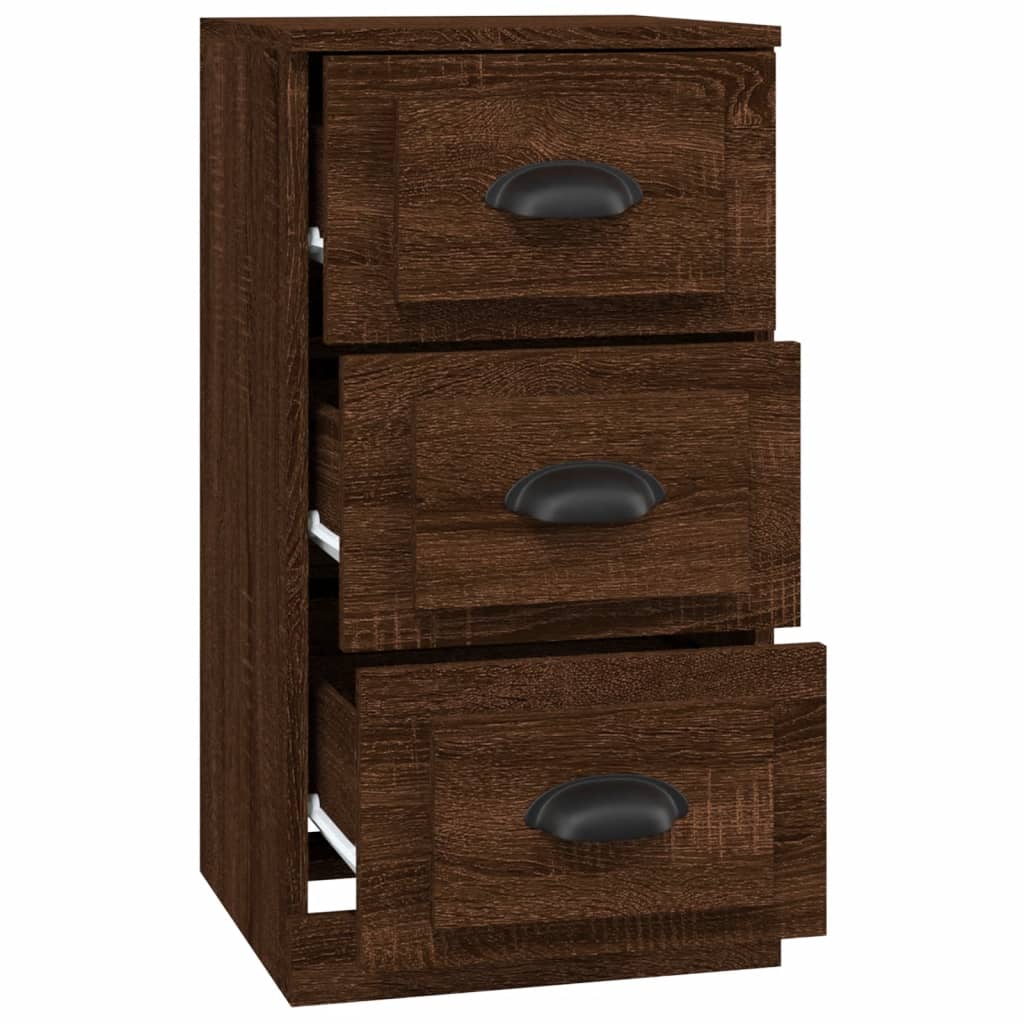 Elegant White Engineered Wood Sideboard - 36×35.5×67.5cm