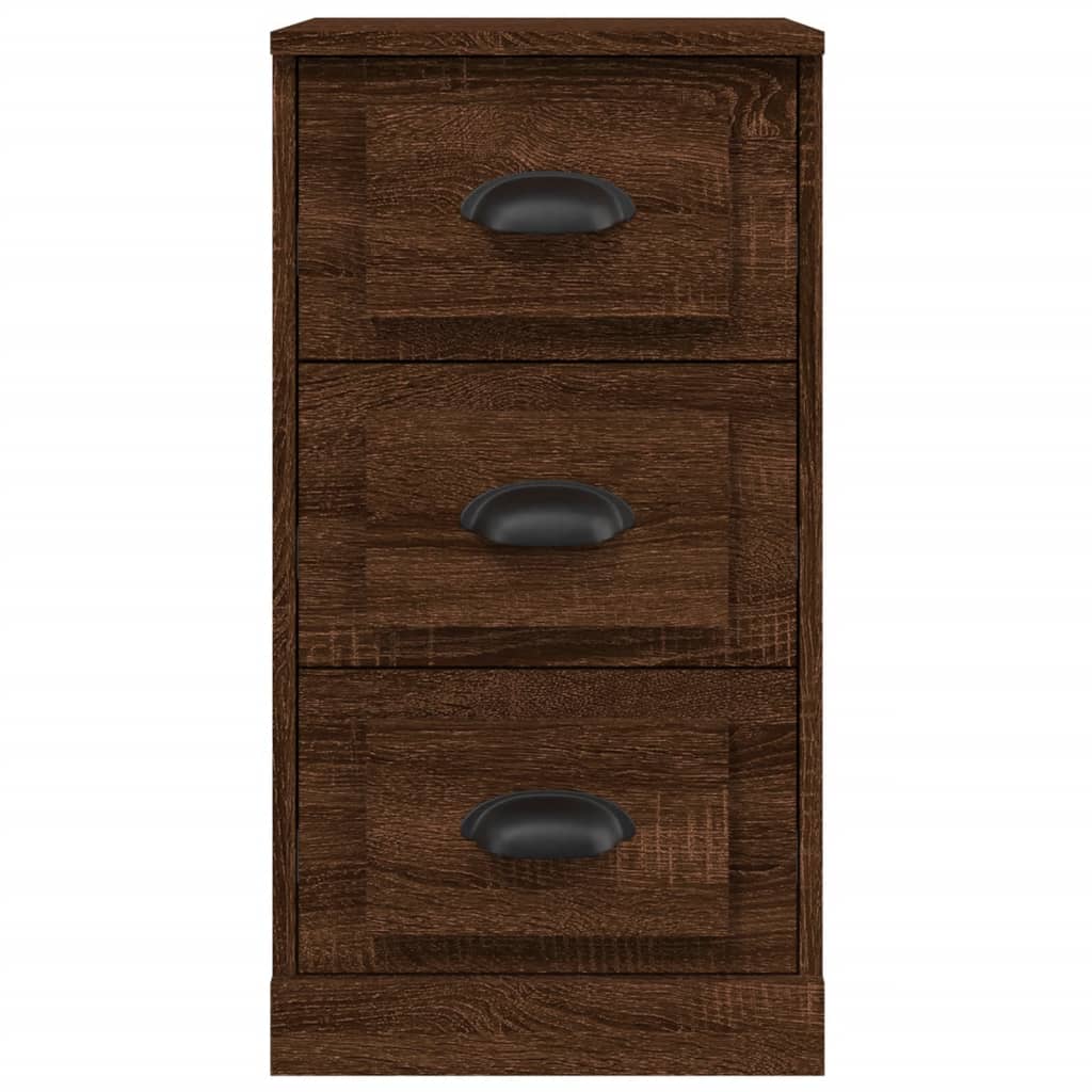 Elegant White Engineered Wood Sideboard - 36×35.5×67.5cm