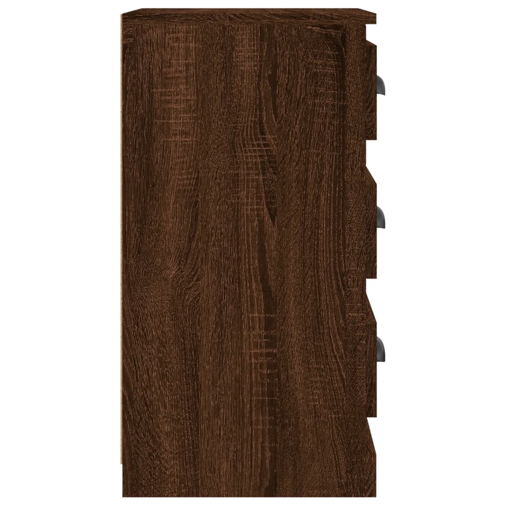 Elegant White Engineered Wood Sideboard - 36×35.5×67.5cm