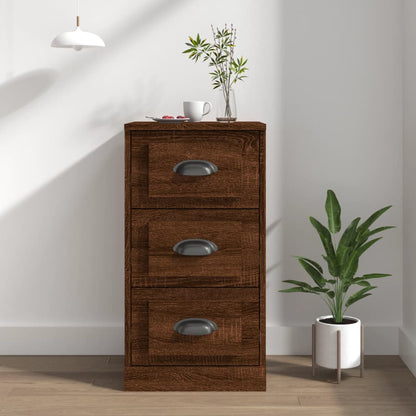 Elegant White Engineered Wood Sideboard - 36×35.5×67.5cm