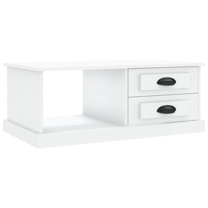 Luminous Minimalism: White Engineered Wood Coffee Table