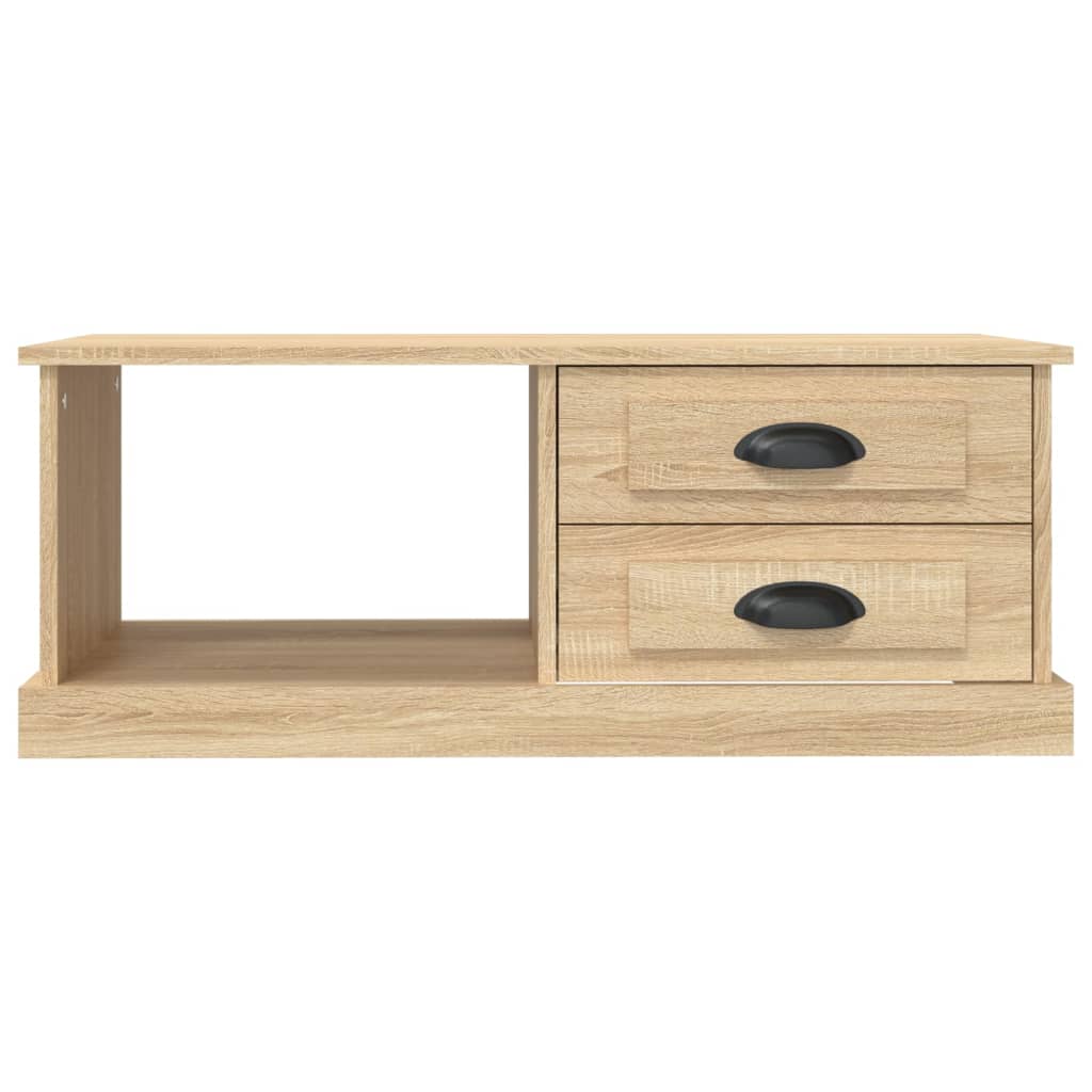 Luminous Minimalism: White Engineered Wood Coffee Table