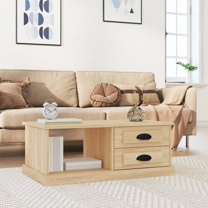 Luminous Minimalism: White Engineered Wood Coffee Table