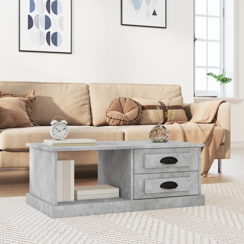 Luminous Minimalism: White Engineered Wood Coffee Table