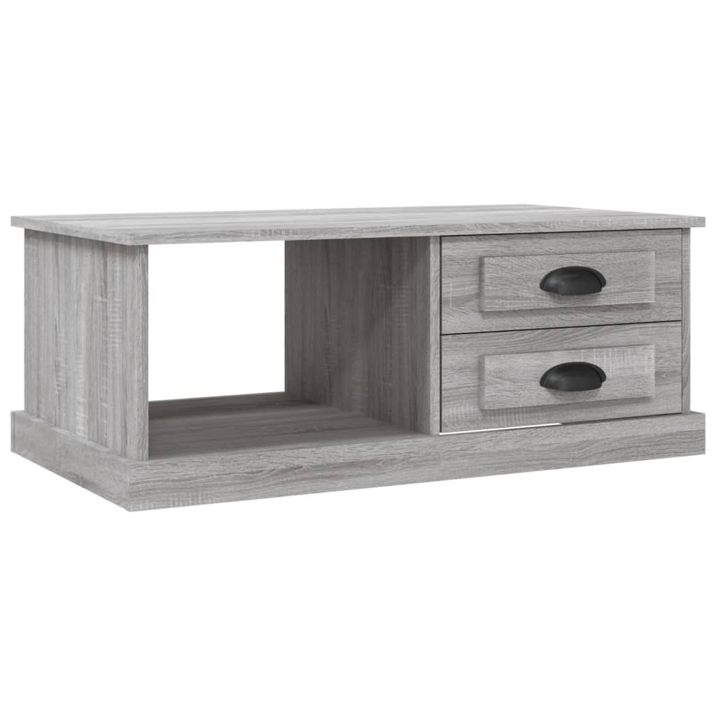 Luminous Minimalism: White Engineered Wood Coffee Table