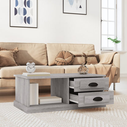 Luminous Minimalism: White Engineered Wood Coffee Table