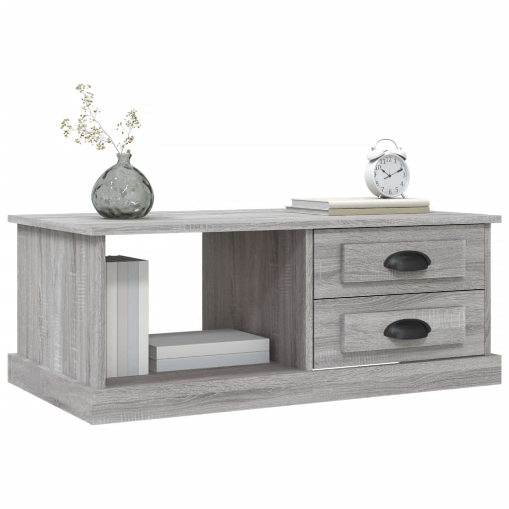 Luminous Minimalism: White Engineered Wood Coffee Table