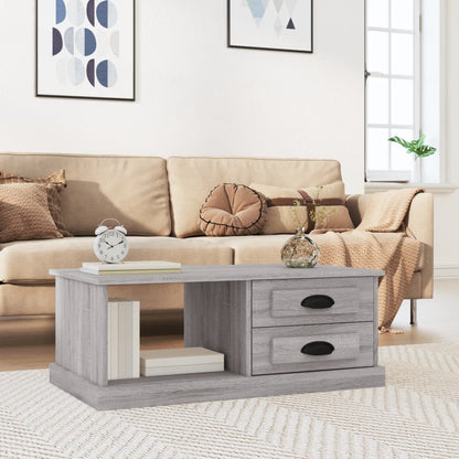 Luminous Minimalism: White Engineered Wood Coffee Table