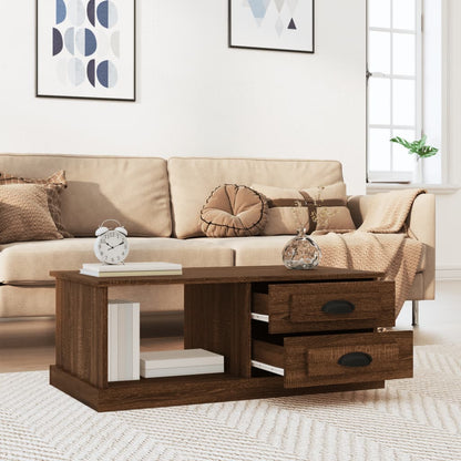 Luminous Minimalism: White Engineered Wood Coffee Table