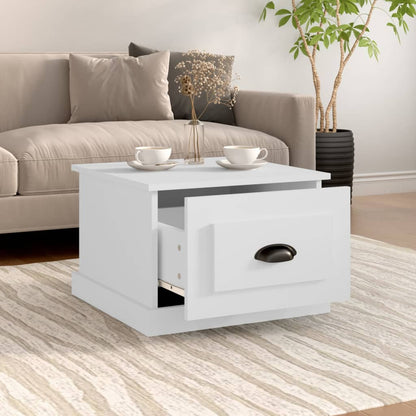 Sleek Simplicity: White Engineered Wood Coffee Table for Modern Living