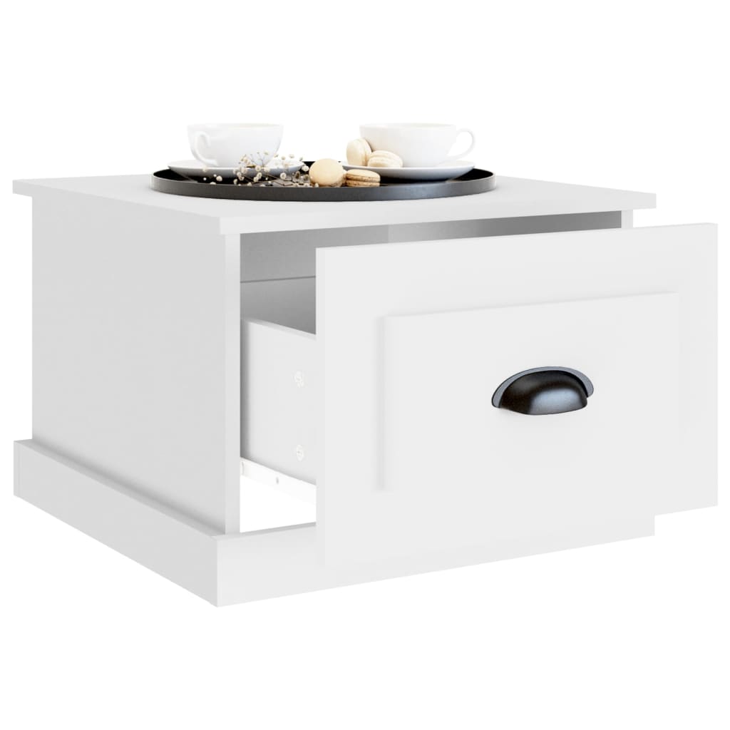 Sleek Simplicity: White Engineered Wood Coffee Table for Modern Living