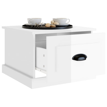 Sleek Simplicity: White Engineered Wood Coffee Table for Modern Living