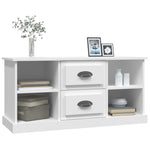 Elegantly Minimalist White Engineered Wood TV Cabinet