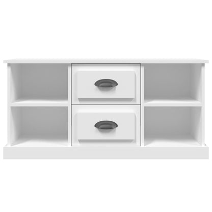 Elegantly Minimalist White Engineered Wood TV Cabinet