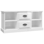 Elegantly Minimalist White Engineered Wood TV Cabinet