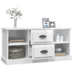 Elegantly Minimalist White Engineered Wood TV Cabinet