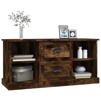 Elegantly Minimalist White Engineered Wood TV Cabinet