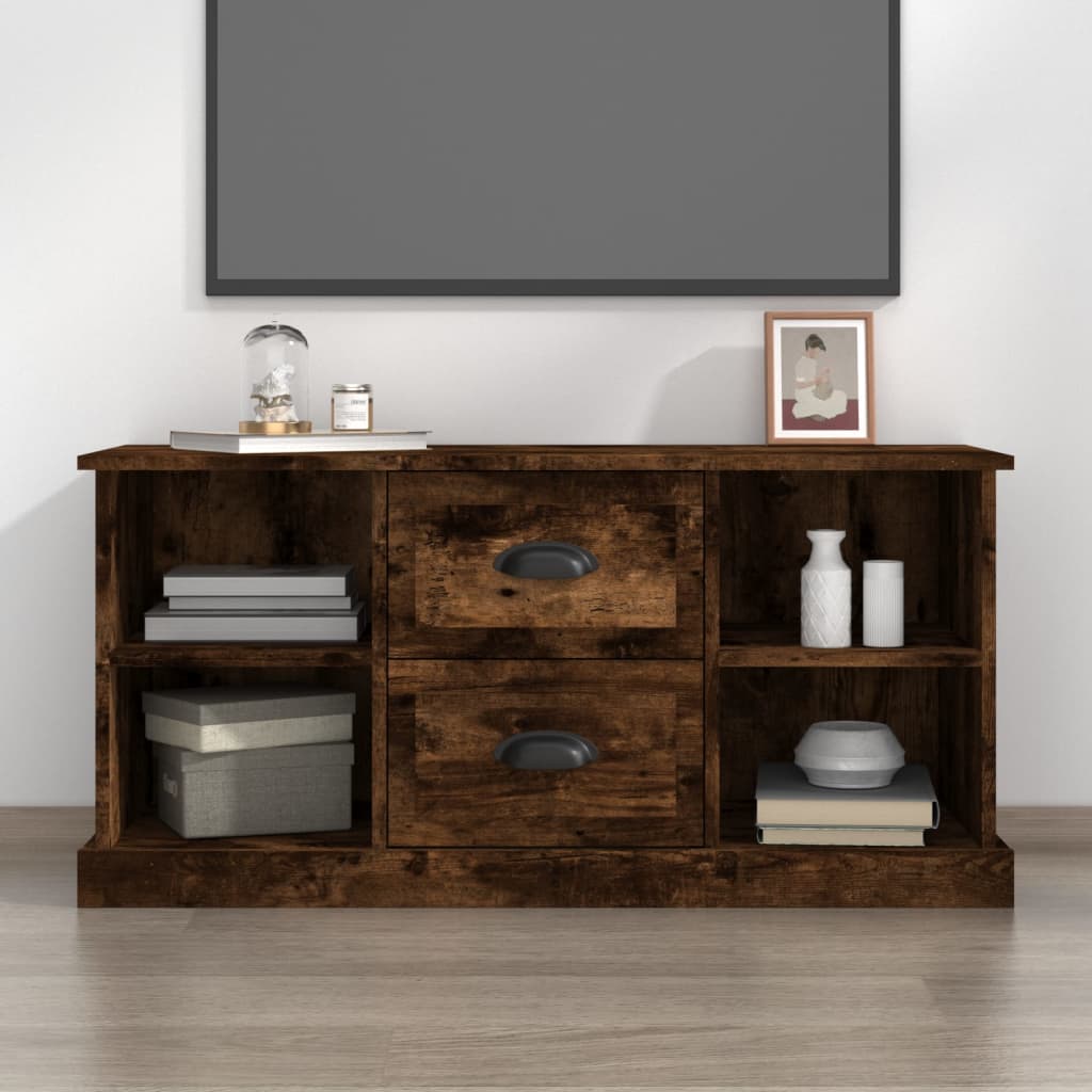 Elegantly Minimalist White Engineered Wood TV Cabinet